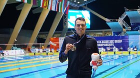 اولین طلای ایران در شنای قهرمانی آسیا/ نقره چهارم هم کسب شد